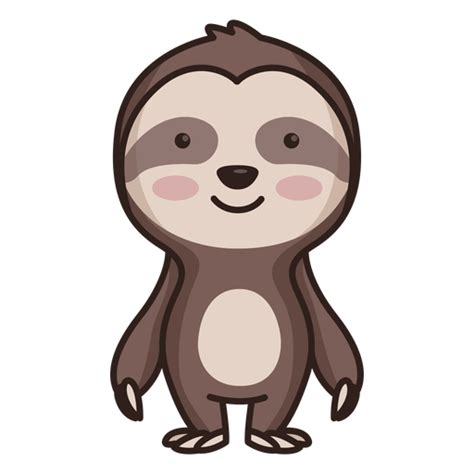 Cute Sloth Stroke Transparent Png And Svg Vector