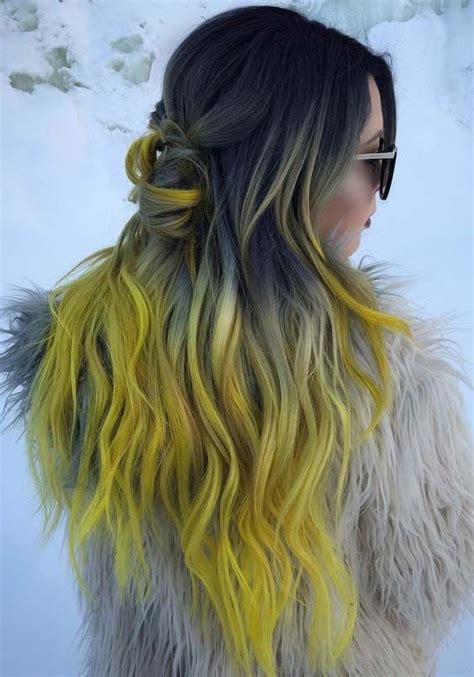35 Cool Black To Yellow Ombre Hair Color Ideas 2018