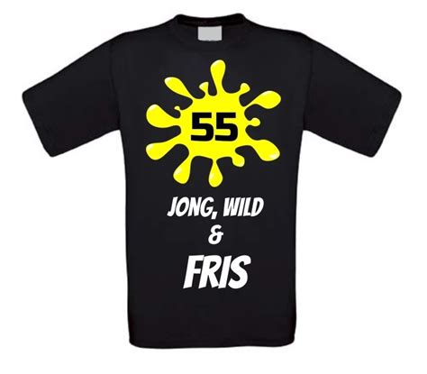 Verjaardags T Shirt 55 Jaar Jong Wild En Fris