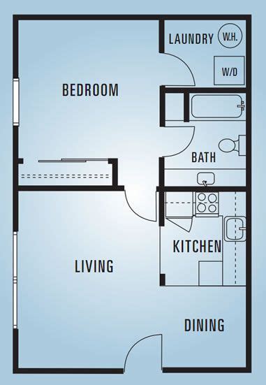 Feel bigger in a 600 square foot studio apartment. 609 Anderson - One Bedroom E - 600 Square Feet | Small ...