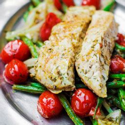 Lightly sprinkle the halibut and vegetables with a little more seasoned salt. mediterranean halibut recipes | BigOven