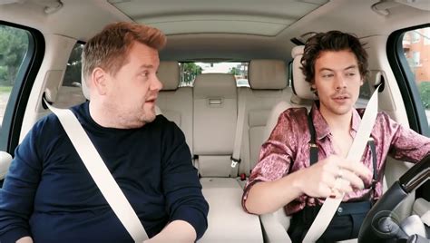 Watch Harry Styles Do Carpool Karaoke Sing Adore You Interview Himself On Corden