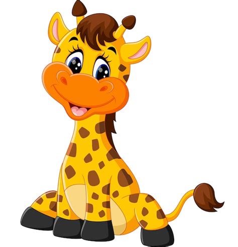 Premium Vector Cute Giraffe Cartoon Of Illustration