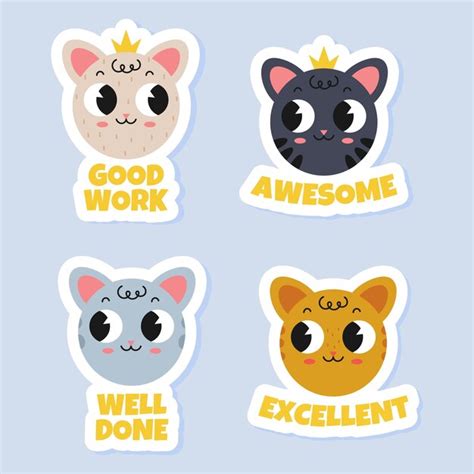 Premium Vector Hand Drawn Good Job And Great Job Stickers Pack