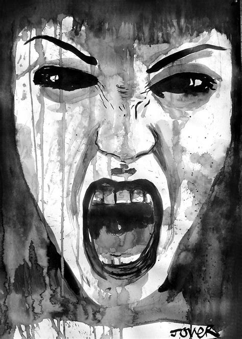 Anger By Loui Jover Anger Art Anger Drawing Emotional Painting
