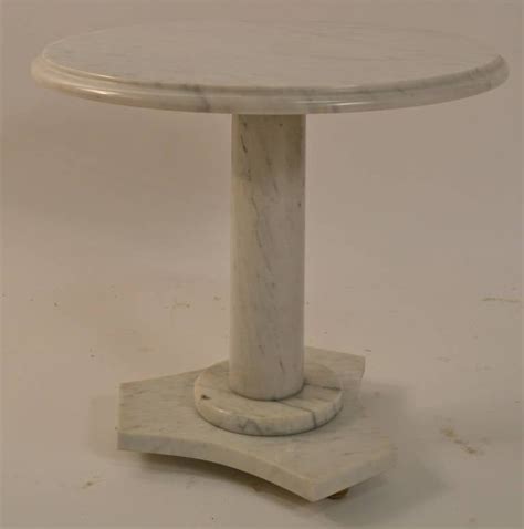 Solid Marble Pedestal Tbale At 1stdibs