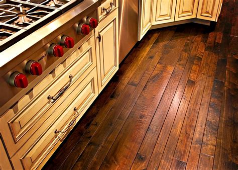 Hickory greatly separates itself from other wood species by its great color variation, which begins from light tan to reddish, dark brown tones, with dramatic grain patterns. Hand scraped Hickory flooring remains a favorite with our ...