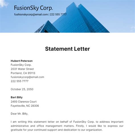FREE Statement Letter Templates Examples Edit Online Download