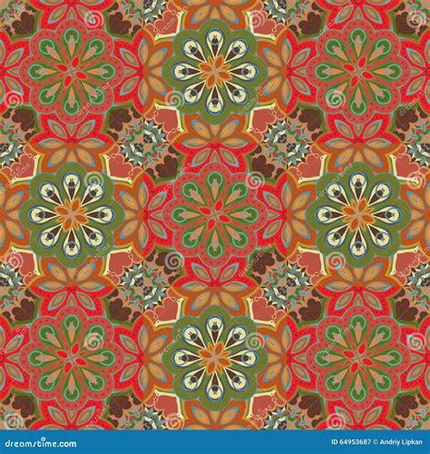 Seamless Colorful Pattern In Oriental Style Islam Arabic Asian