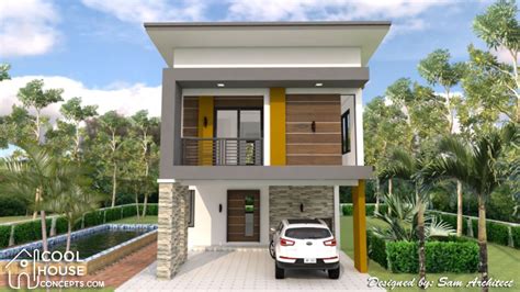 Two Storey House Plan With 3 Bedrooms And 2 Car Garage