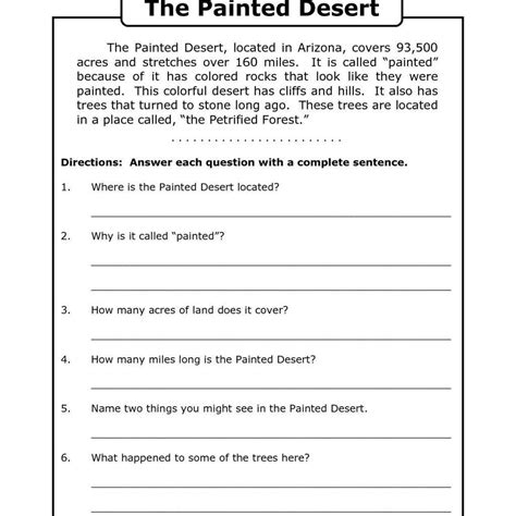 7th Grade Reading Comprehension Worksheets Pdf — Db