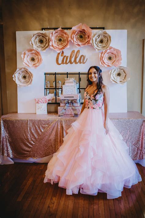 An Elegant Pink And Gold Themed Quinceañera Parties365 Girls Party