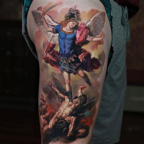 St Michael Tattoo Best Tattoo Ideas Gallery Arm Tattoos Drawing