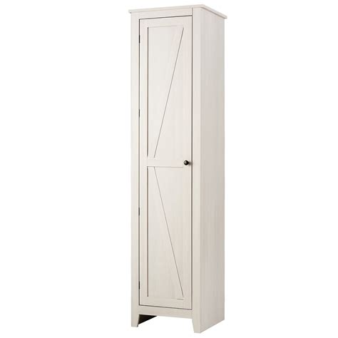 Costway Linen Tower Bathroom Storage Cabinet Tall Slim Side Organizer W