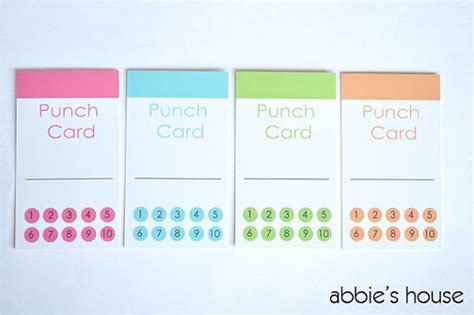 6 Best Images Of Printable Chore Punch Cards Free Printable Chore