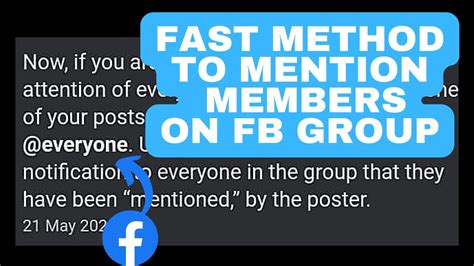 Mention Everyone In Facebook Group New Facebook Update Youtube