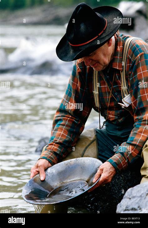 Panning For Gold Stock Photo Alamy