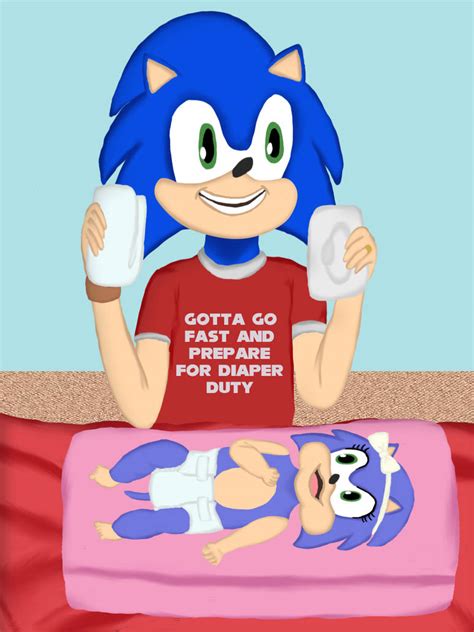 Sonic The Hedgehog On Diaper Duty By Ahaq780 On Deviantart