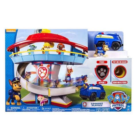 Jual Paw Patrol Lookout Tower Playset With Chase Mainan Markas Polisi