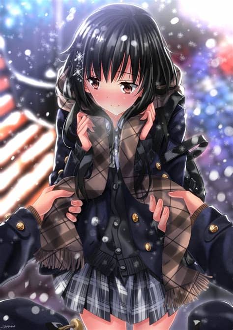 Short haired girls are cute but something about long hair just seems right on an anime girl. Swordsouls, Original characters, Anime girls, Scarf ...