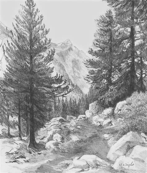 Diane Wright Art Journal Recent Article Landscape Pencil Drawings