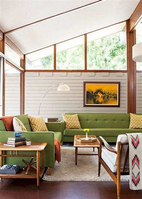 52 Amazing Mid Century Living Room Decor Ideas Mid Century Modern