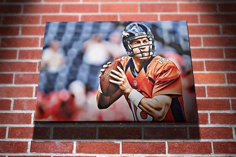 Peyton Manning Denver Broncos Nfl Football Player Gallery Framed Canvas