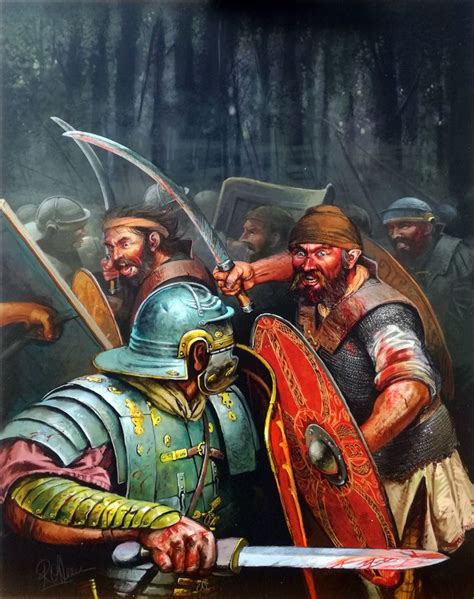 Melee Battle Between Roman Legionaries And Dacian Warriors By Radu