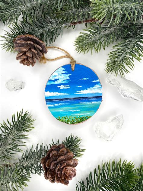 Hand Painted Landscape Christmas Ornament 4 Etsy