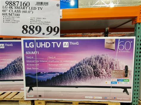 9887160 Lg 4k Smart Led Tv 60 Class 60 0 60um7100 889 99 Costco East