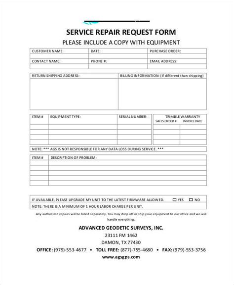 Request forms are forms used by employers and employees in business organizations when making a formal request, each with their own specific reasons. FREE 31+ Service Forms in PDF | Excel | MS Word