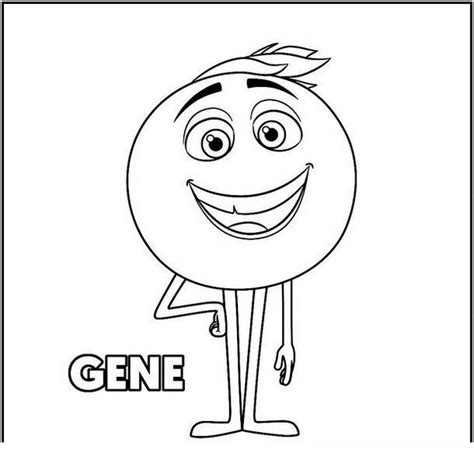 Gene Emoji Movie 2 Dibujos Para Colorear Y Imprimir Gratis Para Niños
