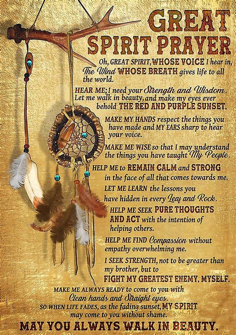 Native American Great Spirit Prayer Poster 17 X 24 Inch Etsy