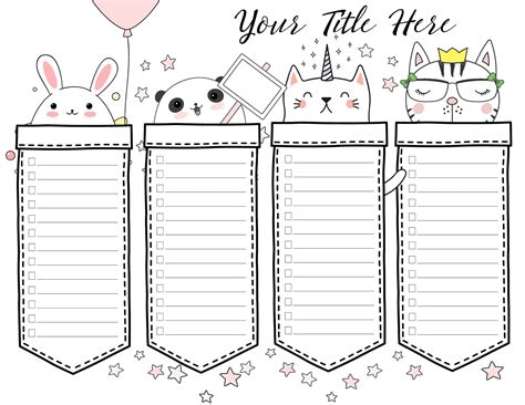 Free Cute To Do List Many Designs Print At Home