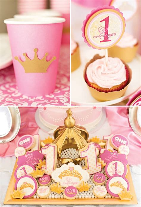 Royal Princess First Birthday Party Pink And Gold Hostess With The