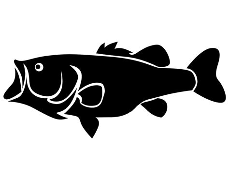 Free Bass Fish Silhouette Download Free Bass Fish Silhouette Png