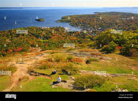 View From Mount Battie Camden Maine Usa Stock Photo Alamy