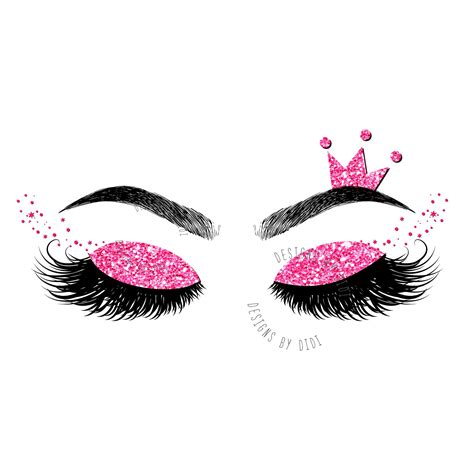Glitter Pink Eyelash Logo Ubicaciondepersonascdmxgobmx