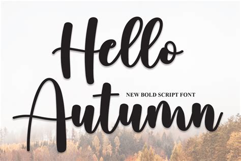 Hello Autumn Font Scratchonescreative Fontspace