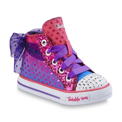 Skechers Toddler Girls Twinkle Toes Shuffles Pixie Bunch Pinkpurple
