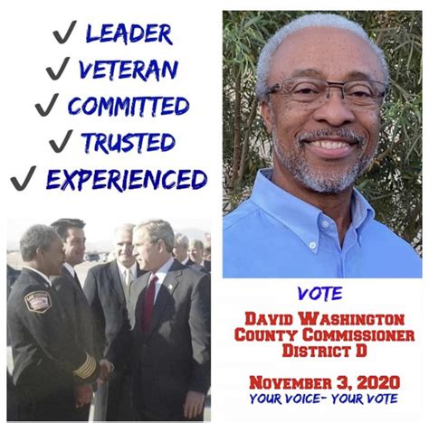 Dave Washington For County Commissioner District D The Blackbook