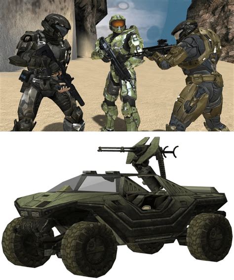 Master Chief Noble Six And The Rookie All Ride Together In A Warthog