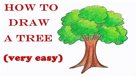 How To Draw A Tree Step By Step Very Easy Drawing Art Video