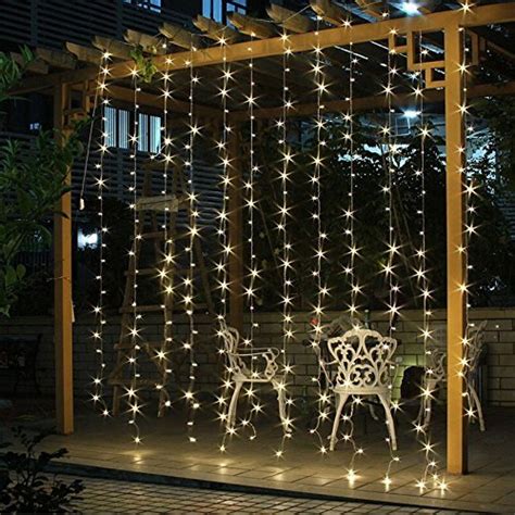Twinkle Star 300 Led Window Curtain String Lights Warm White