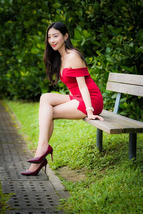 879074 4k asian sitting legs stilettos dress mocah hd wallpapers