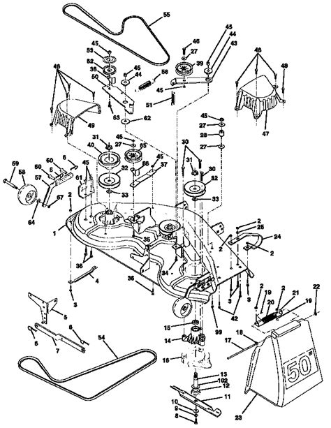Craftsman GT Mower Deck Diagram