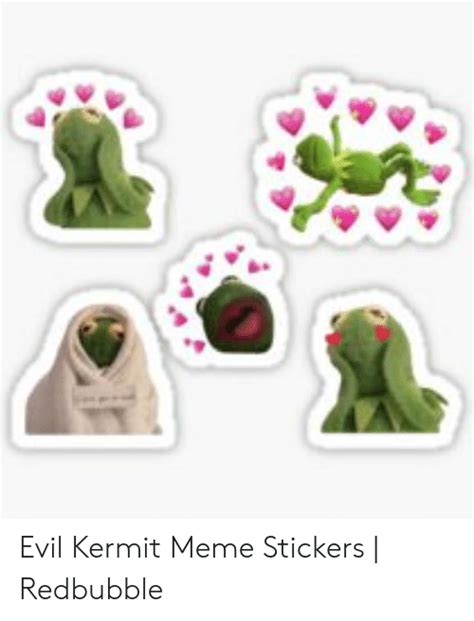 Evil Kermit Meme Stickers Redbubble Meme On Meme