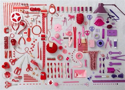 Love Sewing Collection Fun Things Organized Neatly Knolling