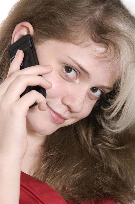 Cell Phone Girl Stock Image Image Of Business Rebuff 644399