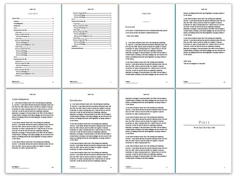 4.25 x 7 cover templates. Professional-looking book template for Word, free - Used ...